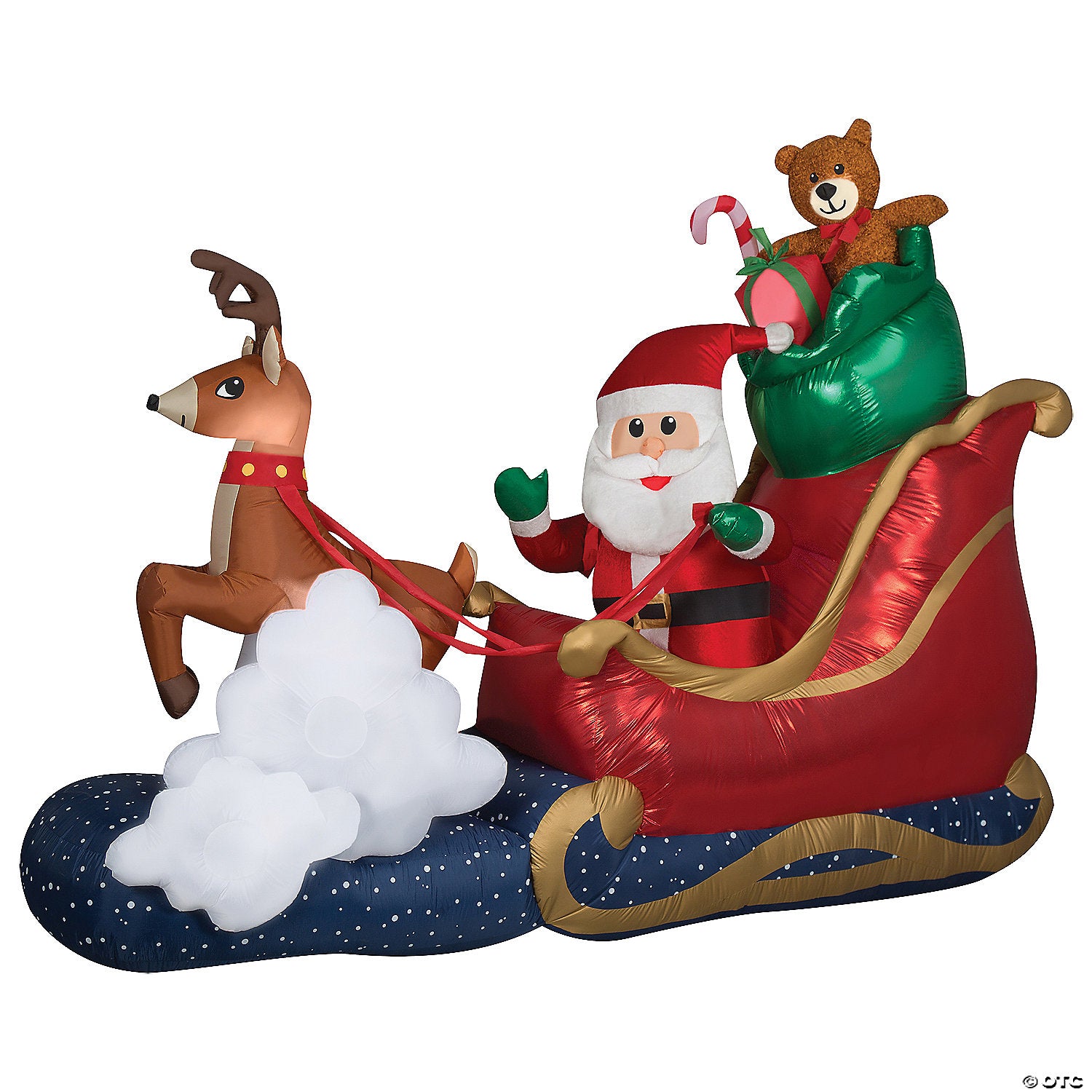 rocking reindeer on a cloud 84 inflatable christmas outdoor yard decor~ss882503g