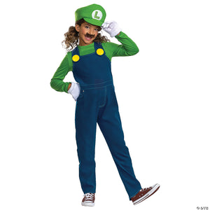 kids elevated super mario bros & 8482 luigi costume large~dg146369g-a01