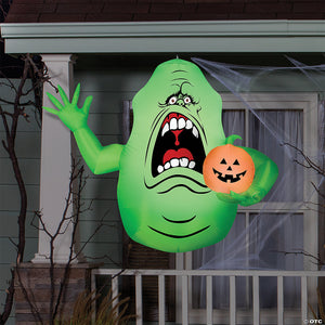 5 ft blow up inflatable ghostbusters hanging slimer with built in led lights outdoor yard decoration~ss225305g-a01
