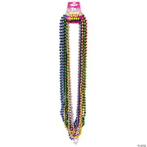 mardi gras beads 12 pc ~bb480