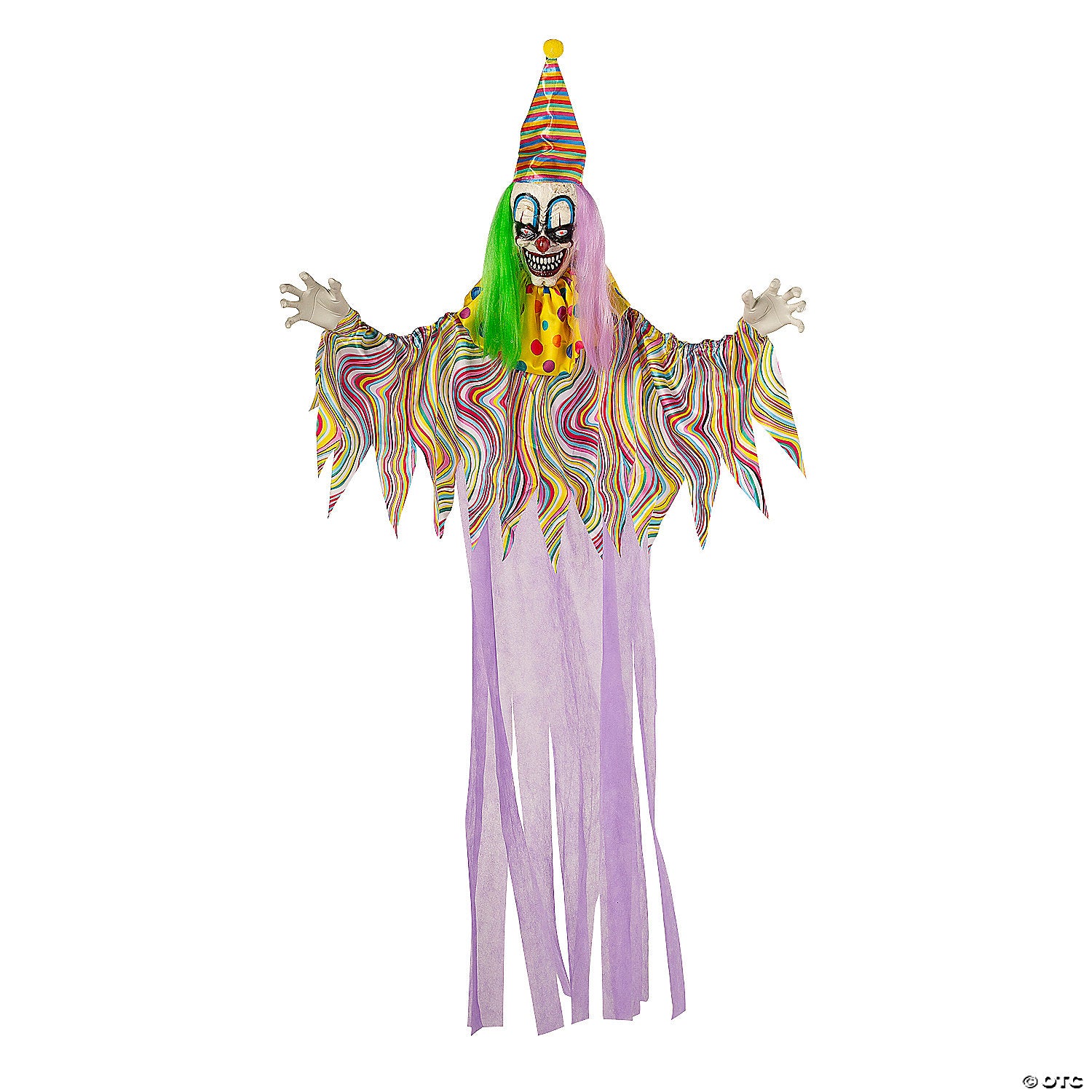 4 light up hanging clown with sounds halloween decoration~atc00118-a01