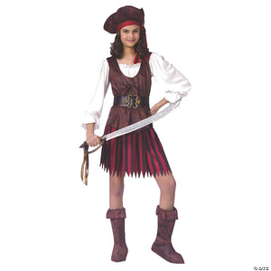 girl& 8217 s high seas pirate buccaneer costume medium~fw5889md