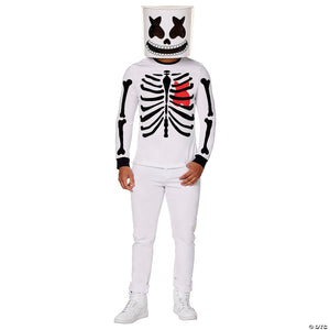 adults marshmello black & white mello skeleton costume medium 38 40~fw103574m