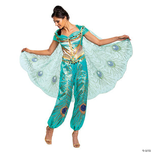 women s deluxe aladdin& 8482 live action teal jasmine costume small~dg22456n-a01