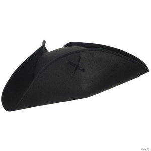 adults black tricorne hat~ur30572