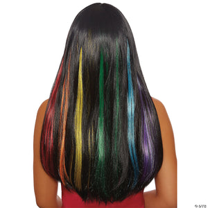 adults brown long straight wig with hidden rainbow~rl11356-a01