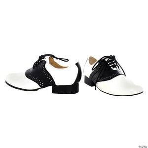 women s black & white saddle shoes medium~ha64bwmd