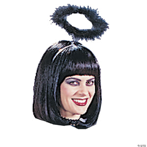 black marabou halo~fw8112bk
