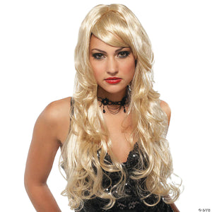 adults blonde curly long wig~mr177353