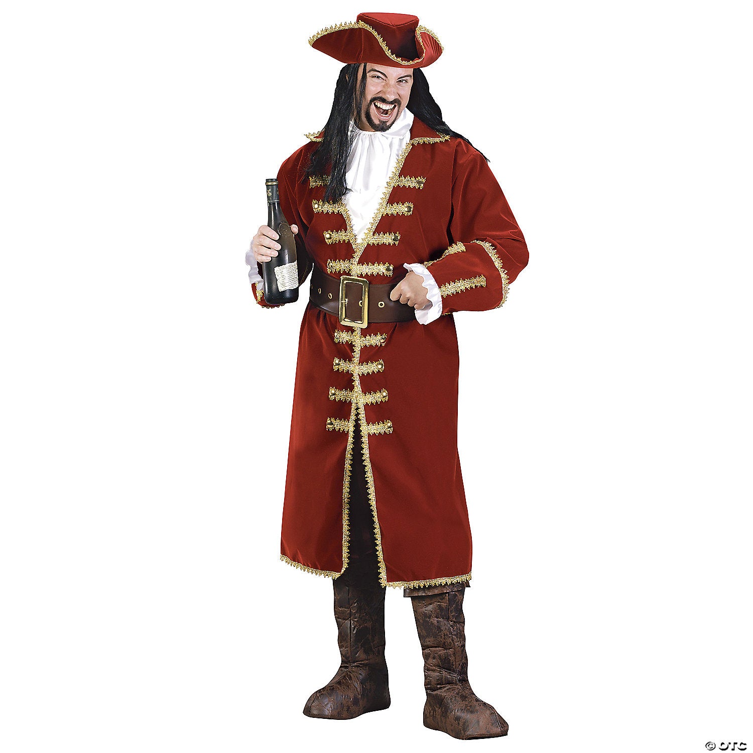 men s captain black heart costume~fw5407