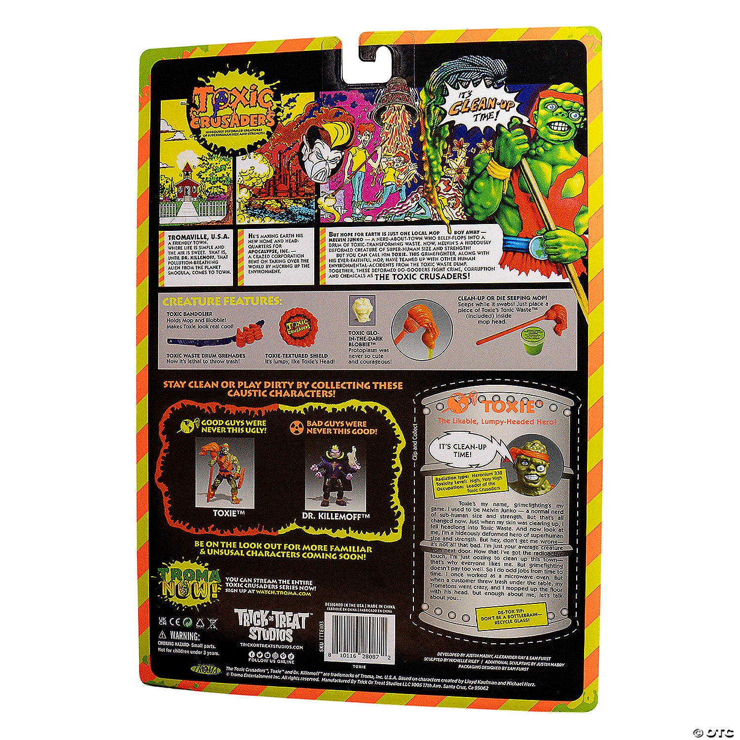 5 toxic crusaders& 8482 toxie action figure~mattte103-a01