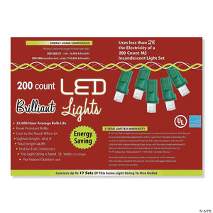 200 count m5 led pure white string lights~ma952