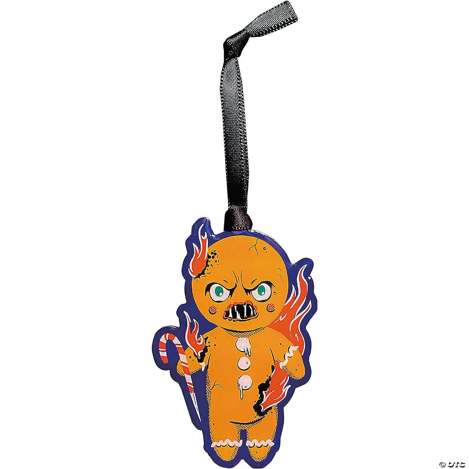 3 holiday horrors krampus& 8482 gingerbread metal ornament~masfle109