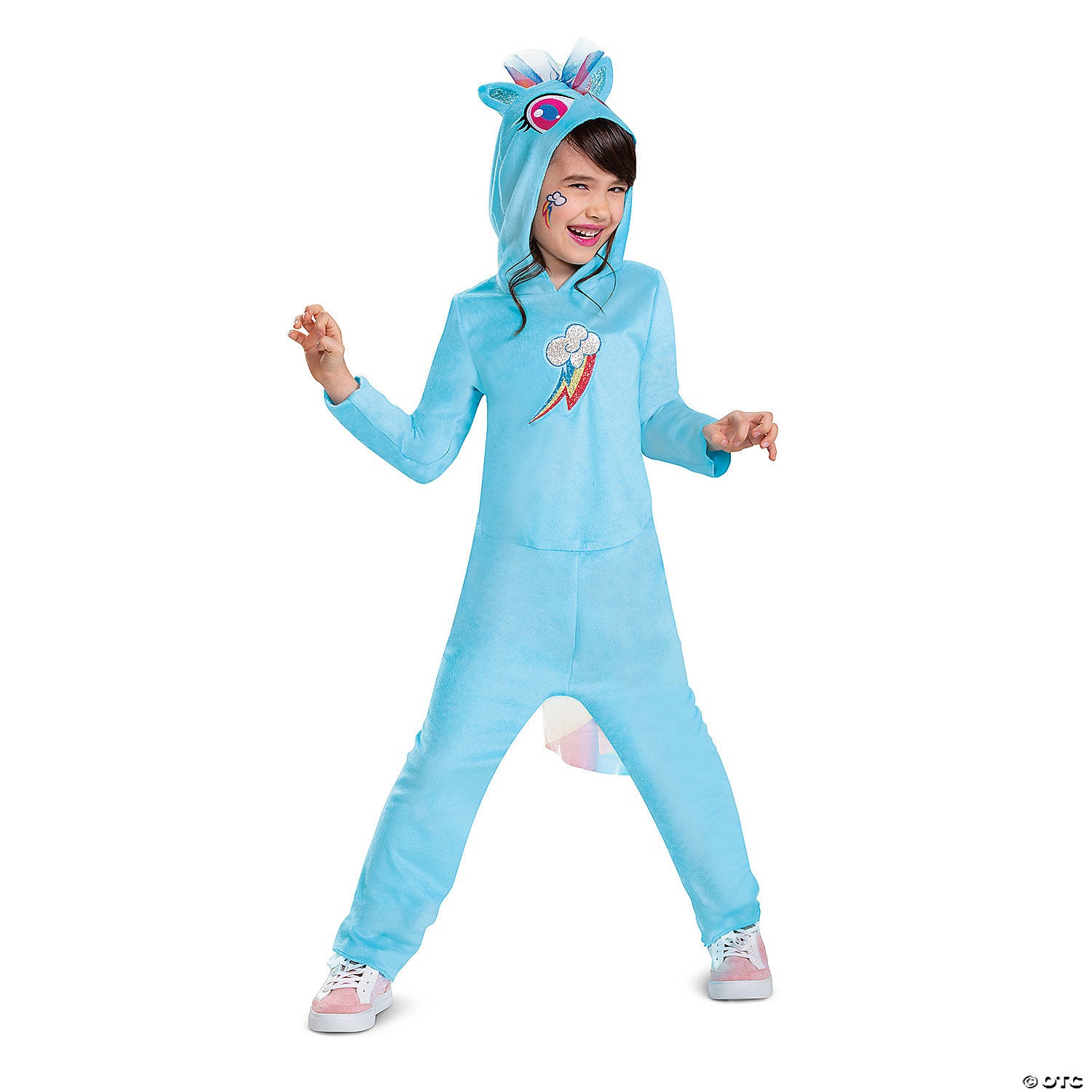 kids my little pony& 8482 rainbow dash hooded jumpsuit costume small 4 6x~dg119349l