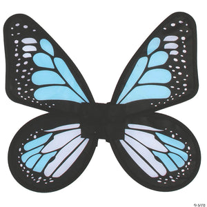 women s blue & teal satin butterfly wings~fw90078bt