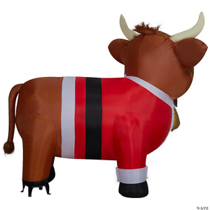 sup blowup inflatable fuzzy plush highlander cow with built in led lights christmas outdoor yard decoration~ss883229g-a02