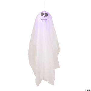 4 white light up smiling ghost hanging halloween decoration~atc00113-a01