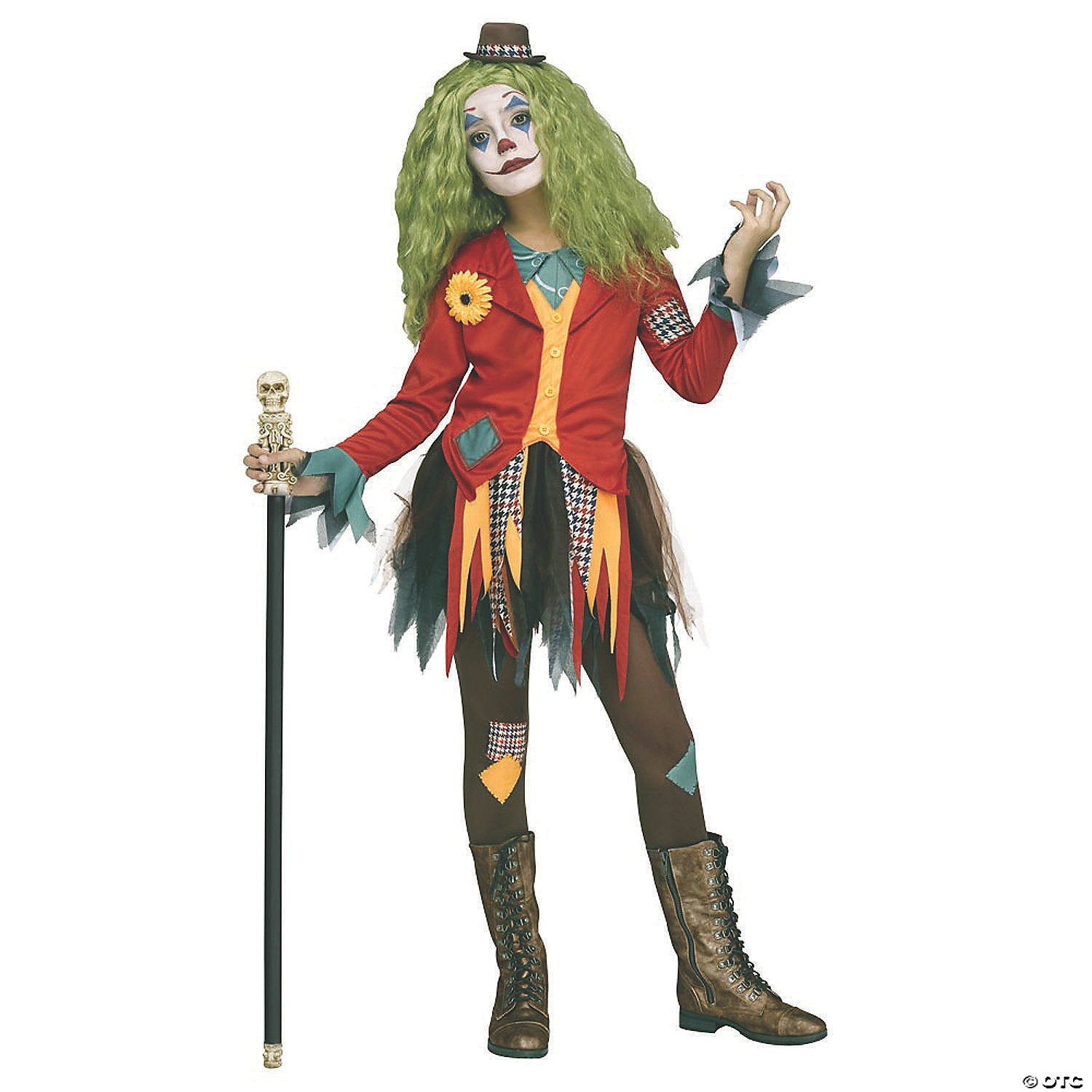 girl s rowdy clown costume medium~fw117482md