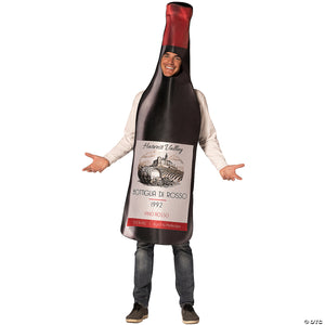 adults get real bottle of red wine costume~gcr1259