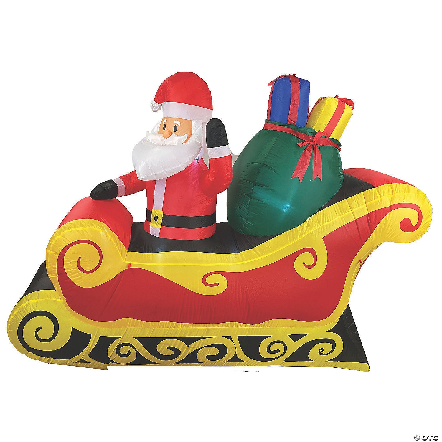 84 blow up inflatable santa sleigh outdoor yard decoration~vach18090b