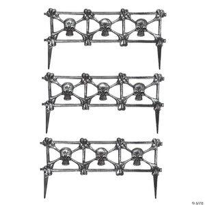 black skull graveyard fence halloween decoration~fw91454b-a01