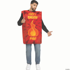 adults red hot sauce tunic costume one size~fw132264