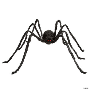 2 large poseable hairy black spider halloween decoration~atc00088-a01