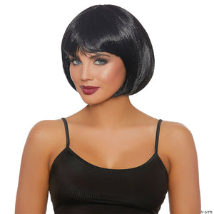 women s black short bob wig~rl11190