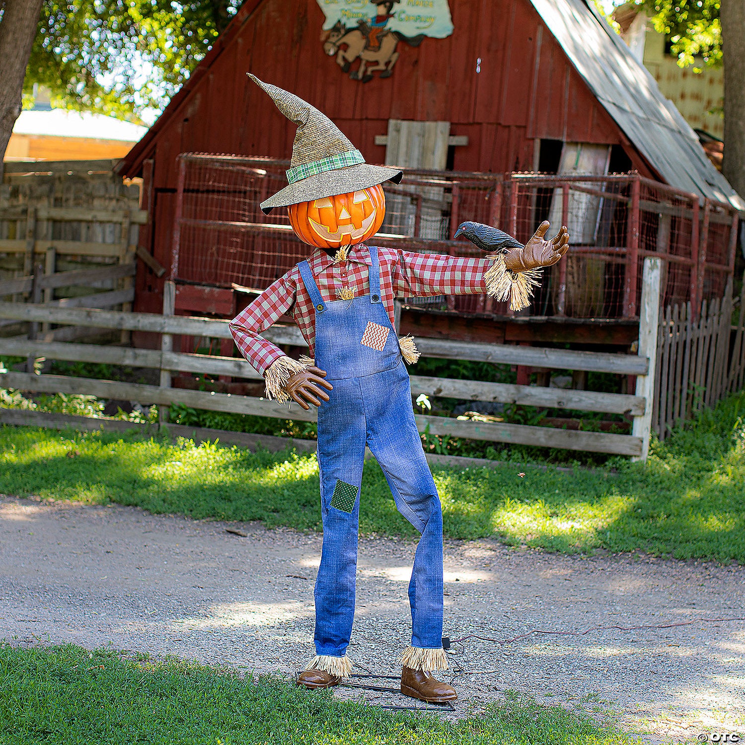 6 ft animated whimsical scarecrow~mr125056-a06