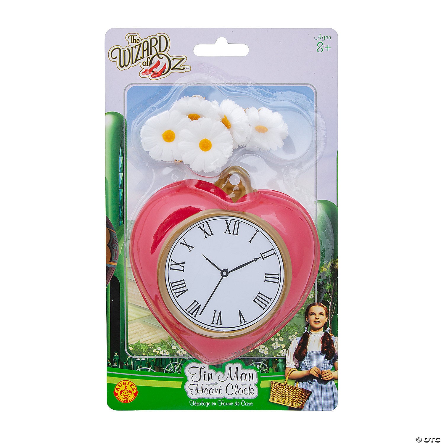 the wizard of oz& 8482 tin man s heart clock~va522