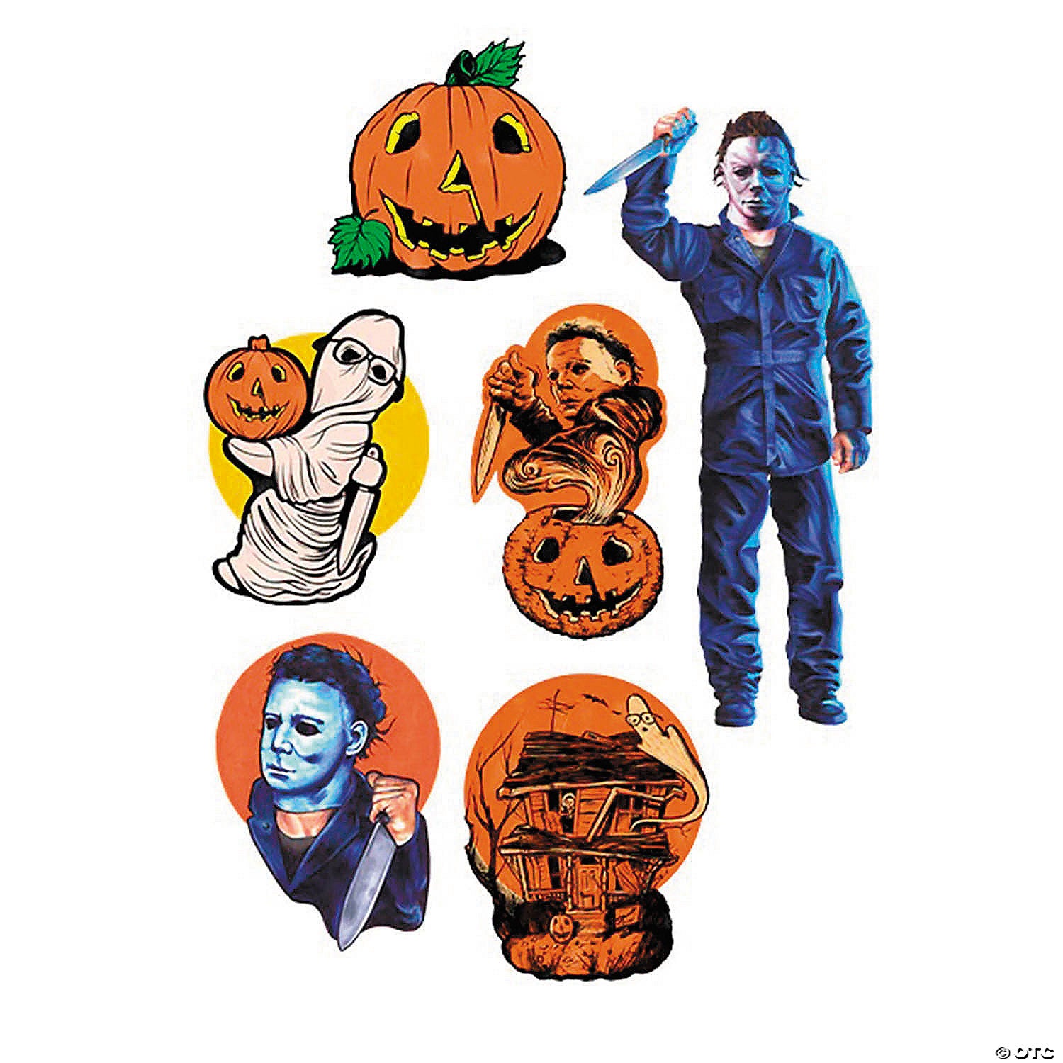 6 pc halloween& 8482 1978 cutout wall decorations series 1~mamcti100