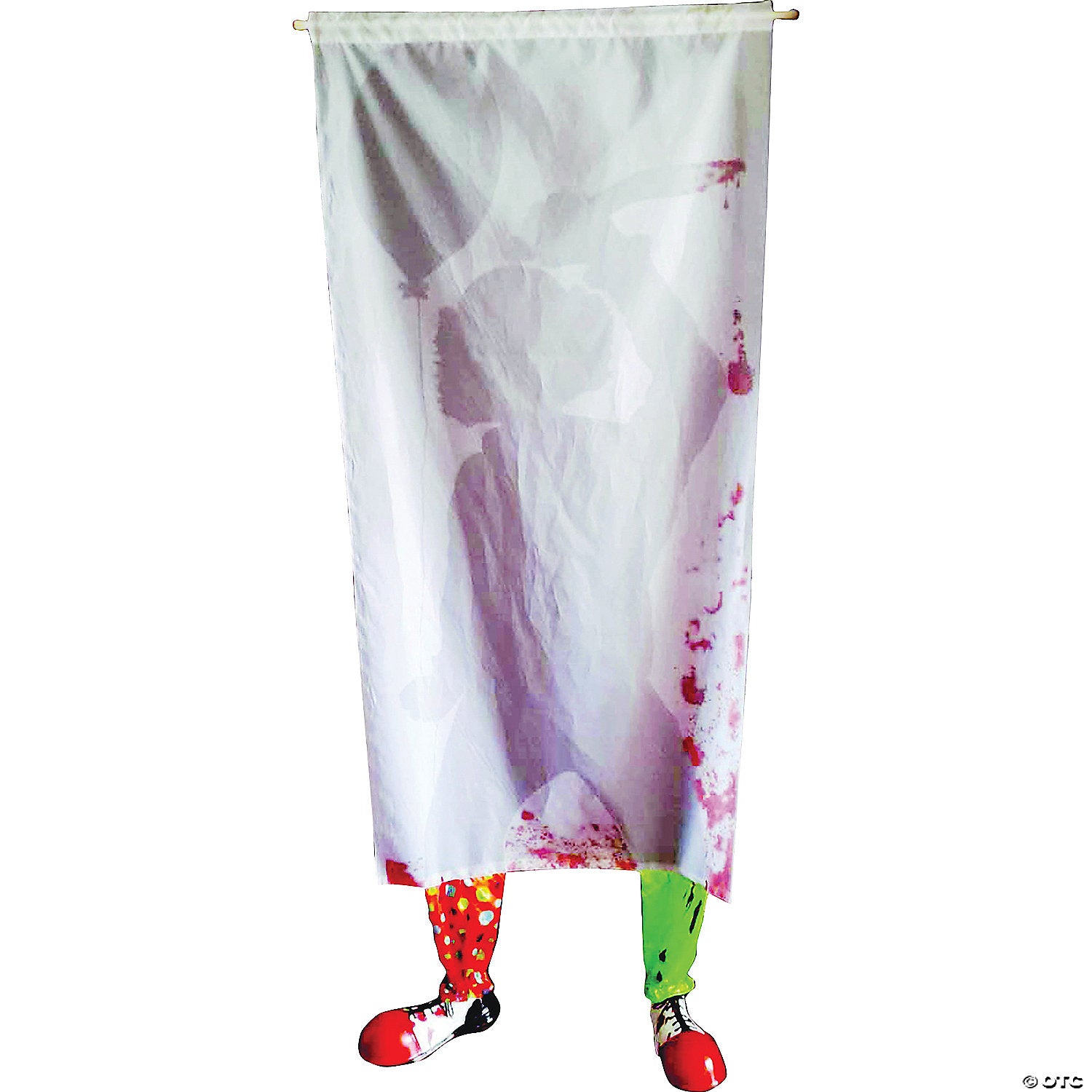 71 killer clown curtain with feet halloween decoration~ss72157