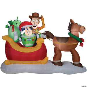 62 toy story with sleigh airblown outdoor yard decoration~ss37598g