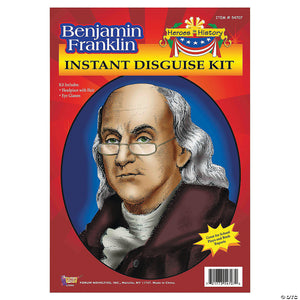 heroes in history benjamin franklin wig & glasses~ru54707