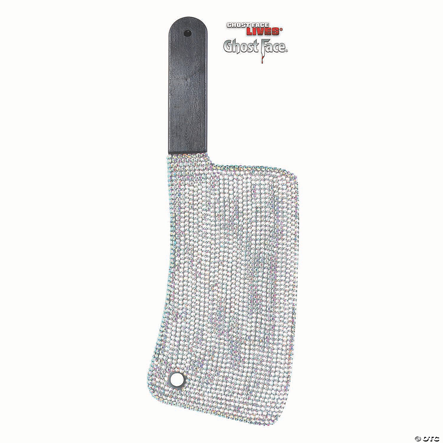 2 scream& 8482 ghost face bling cleaver with rhinestones costume accessory~fw90760c