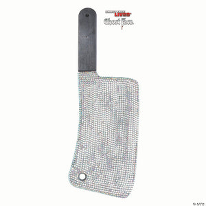 2 scream& 8482 ghost face bling cleaver with rhinestones costume accessory~fw90760c