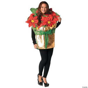 adults poinsettia holiday plant costume~gcr1767