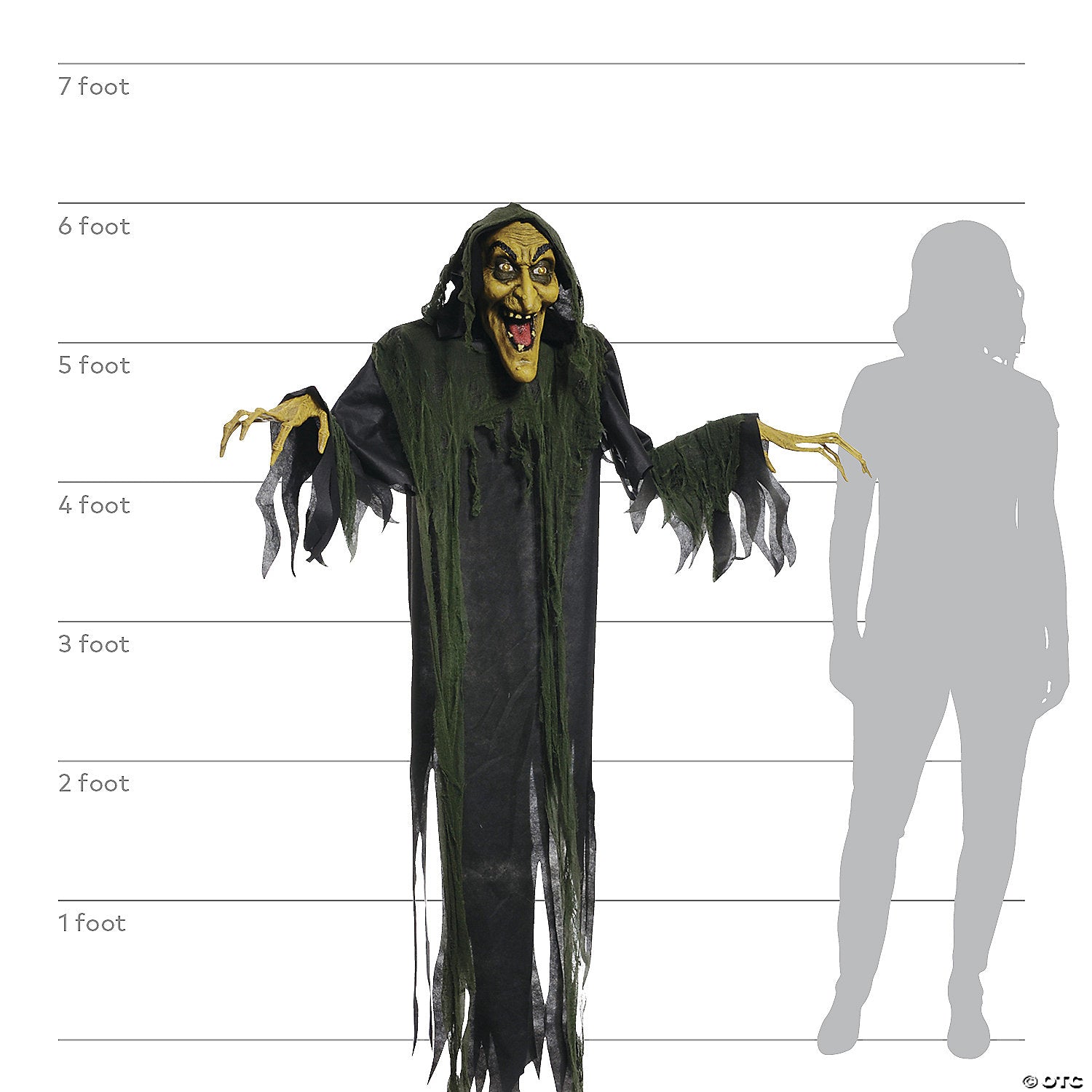 6 animated hanging witch halloween decoration~mr123111-a06