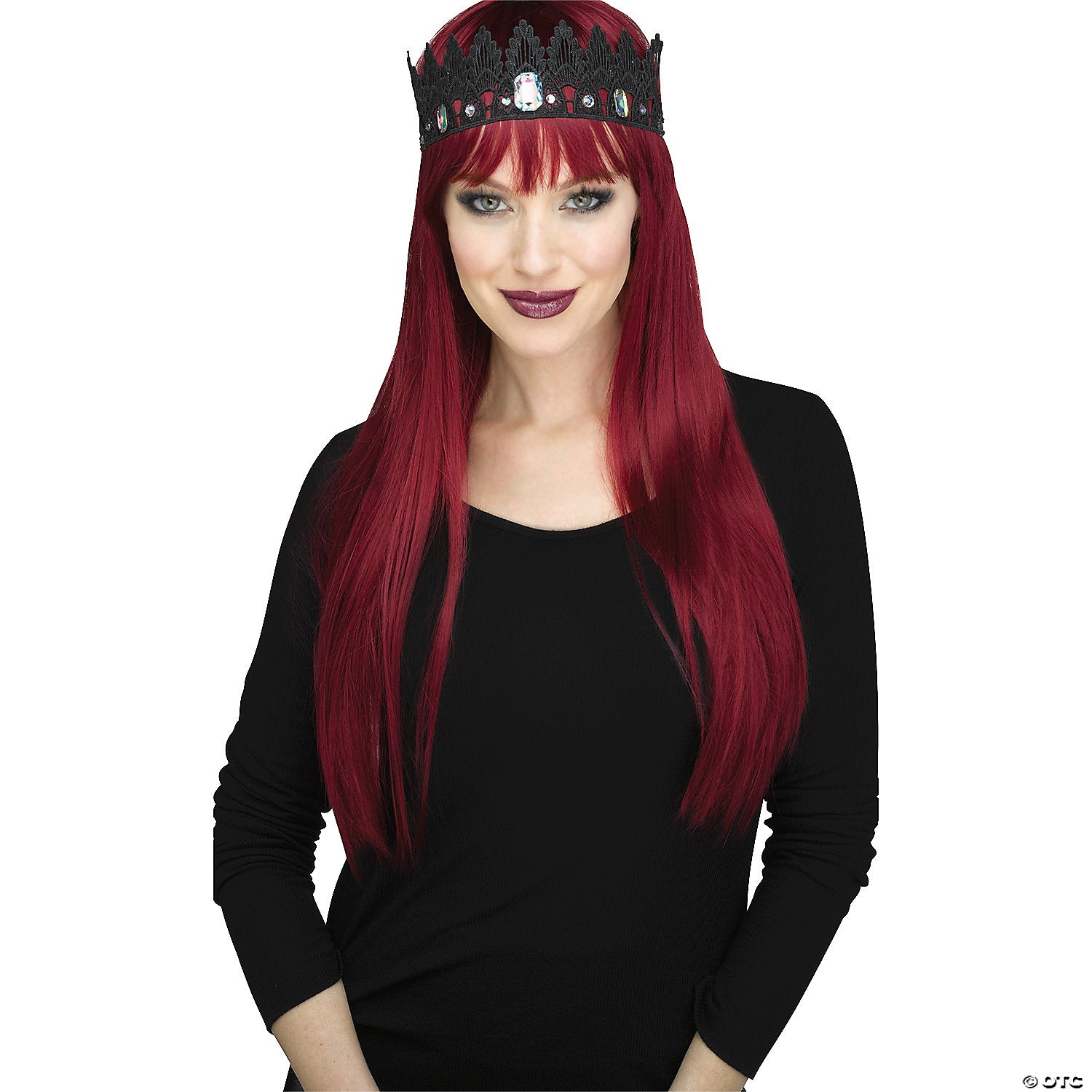 black or gold lace crown accessory~fw93195bk