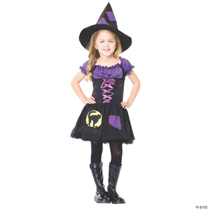 girl& 8217 s purple and black witch costume large~ua48112lg