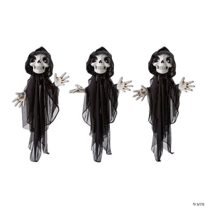 2 light up eyes yard stake grinning reapers set~atc00109-a01