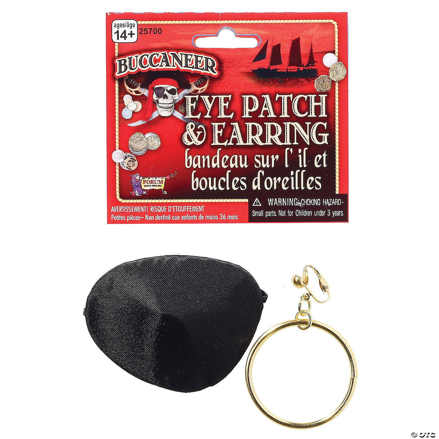 pirate patch and earring set~fm25700