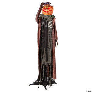 4 animated standing evil pumpkin scarecrow halloween decoration~atc00055-a01