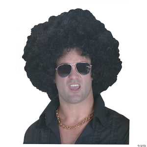 black high afro wig~fw8567