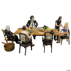the texas chainsaw massacre& 8482 dinner scene playset with figures~mattrl154