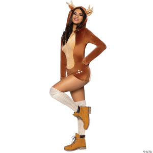 women& 8217 s comfy fawn romper costume extra small~ua87099xs-a02