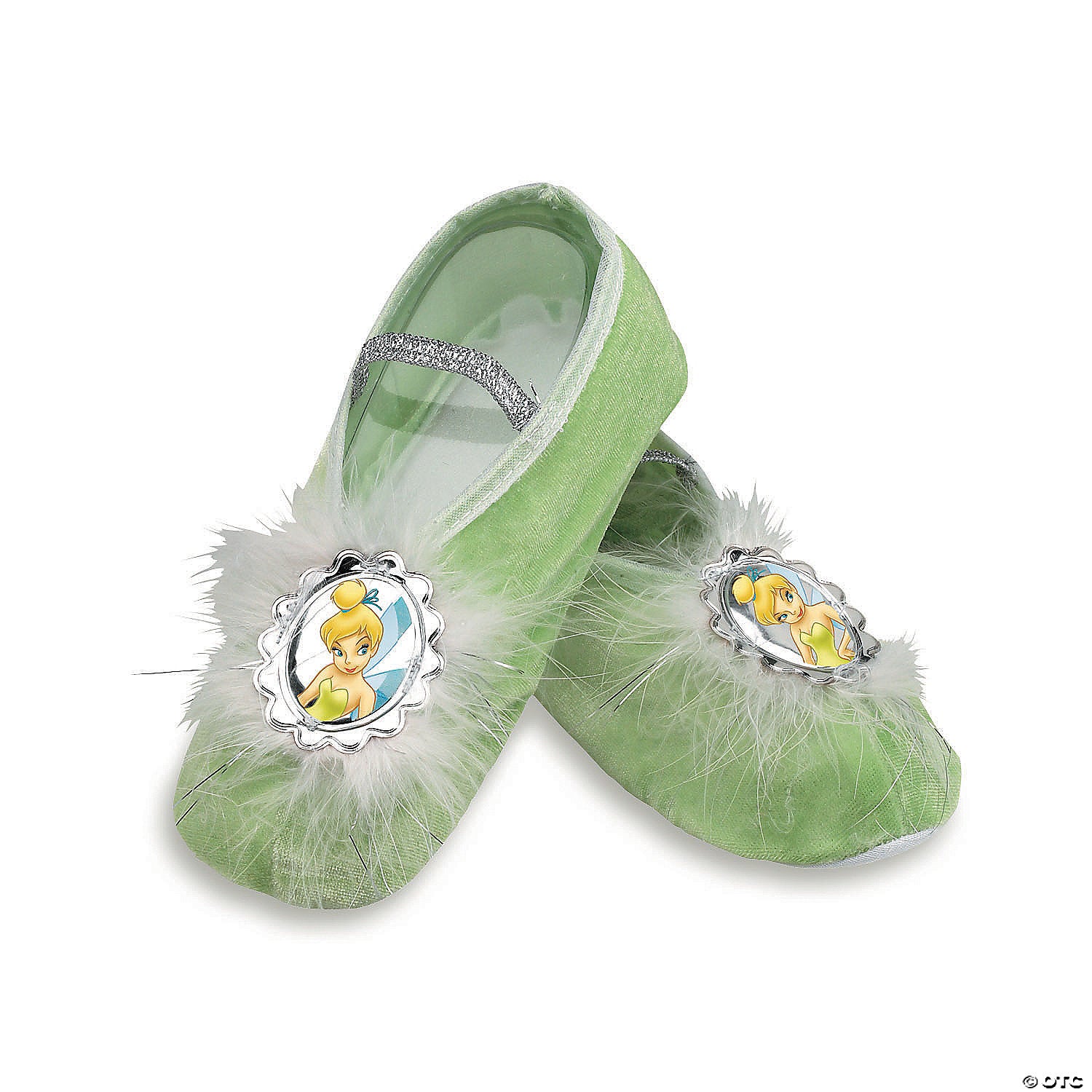 kids tinker bell green ballet slippers~dg18292