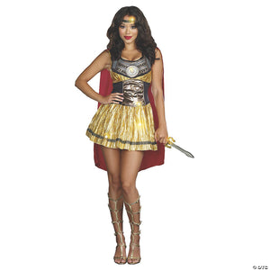 women& 8217 s golden gladiator costume large~rl8123lg