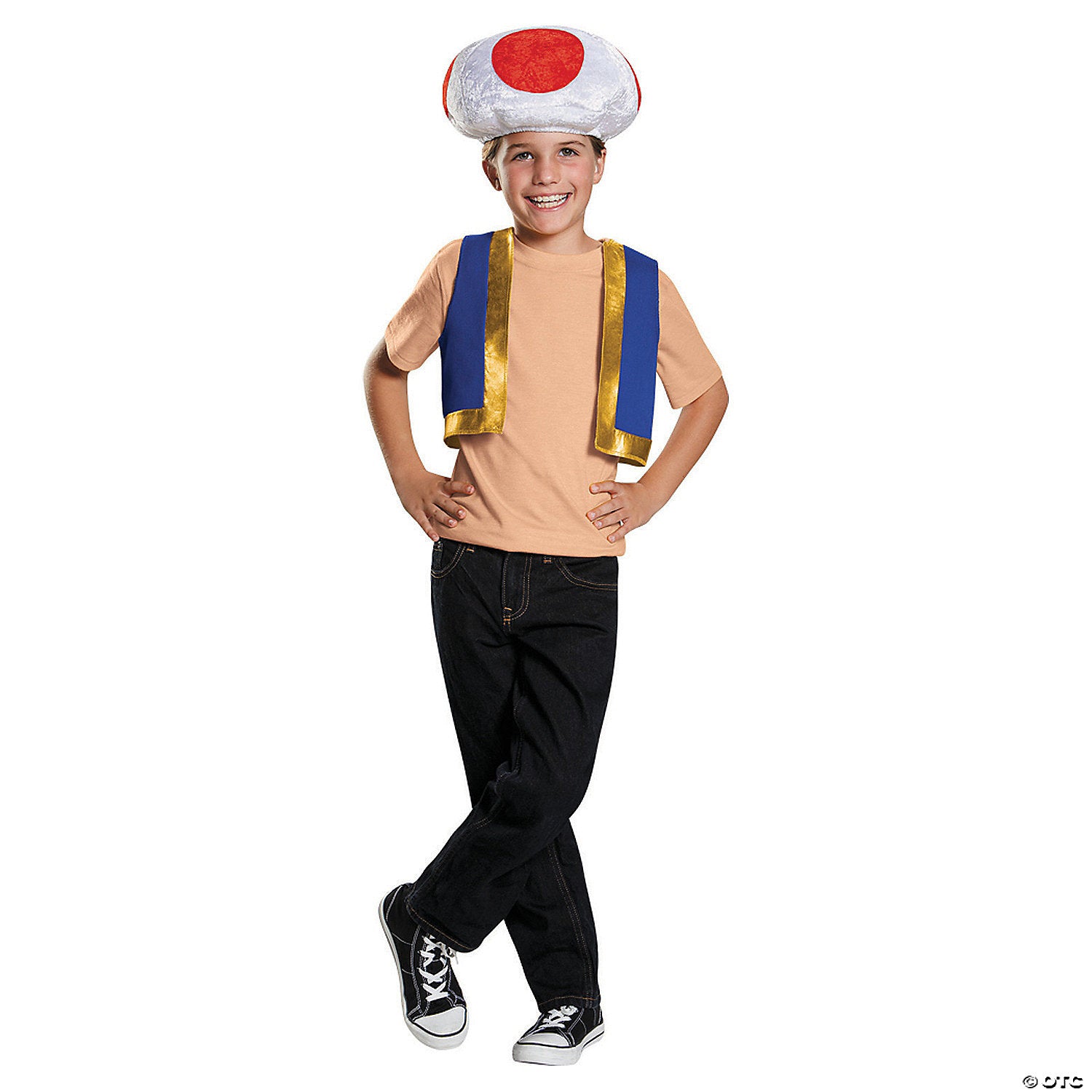kids super mario bros & 8482 toad costume kit up to size 8~dg85229ch