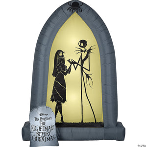 83 blow up inflatable nightmare before christmas jack & sally arch with built in led lights outdoor yard decoration~ss225603g-a01